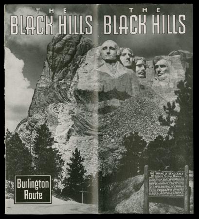 Cover showing Mount Rushmore, <i>The Black Hills</i> (1949) Mount Rushmore, cover of the book <i>The Black Hills</i> (1949)