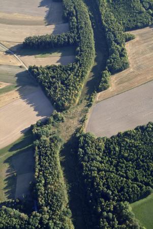 Green Belt at former inner German border at Burggrub Green Belt as seen from above at former inner German border at Burggrub