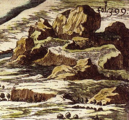 Detail of the "Carte du Tendre," 1654. All rights reserved. Courtesy of Bibliotheque nationale de France (<a href="http://images.bnf.fr/jsp/index.jsp?destination=afficherListeCliches.jsp&origine=rechercherListeCliches.jsp&contexte=resultatRechercheSimple" target="_blank">BnF</a>). Detail of the "Carte du Tendre," 1654