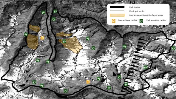 Map of the Gran Paradiso National Park Map of the Gran Paradiso National Park