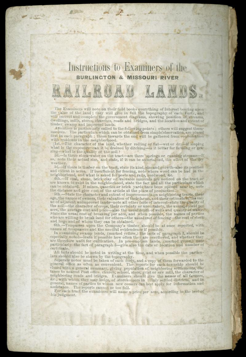 US Government Land Grants “A pleasure to break the wild prairie