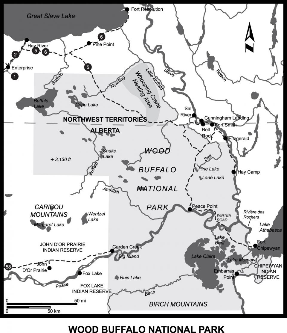 Wood Buffalo National Park Map Northern Bison Sanctuary Or Big Ranch? Wood Buffalo National Park |  Environment & Society Portal